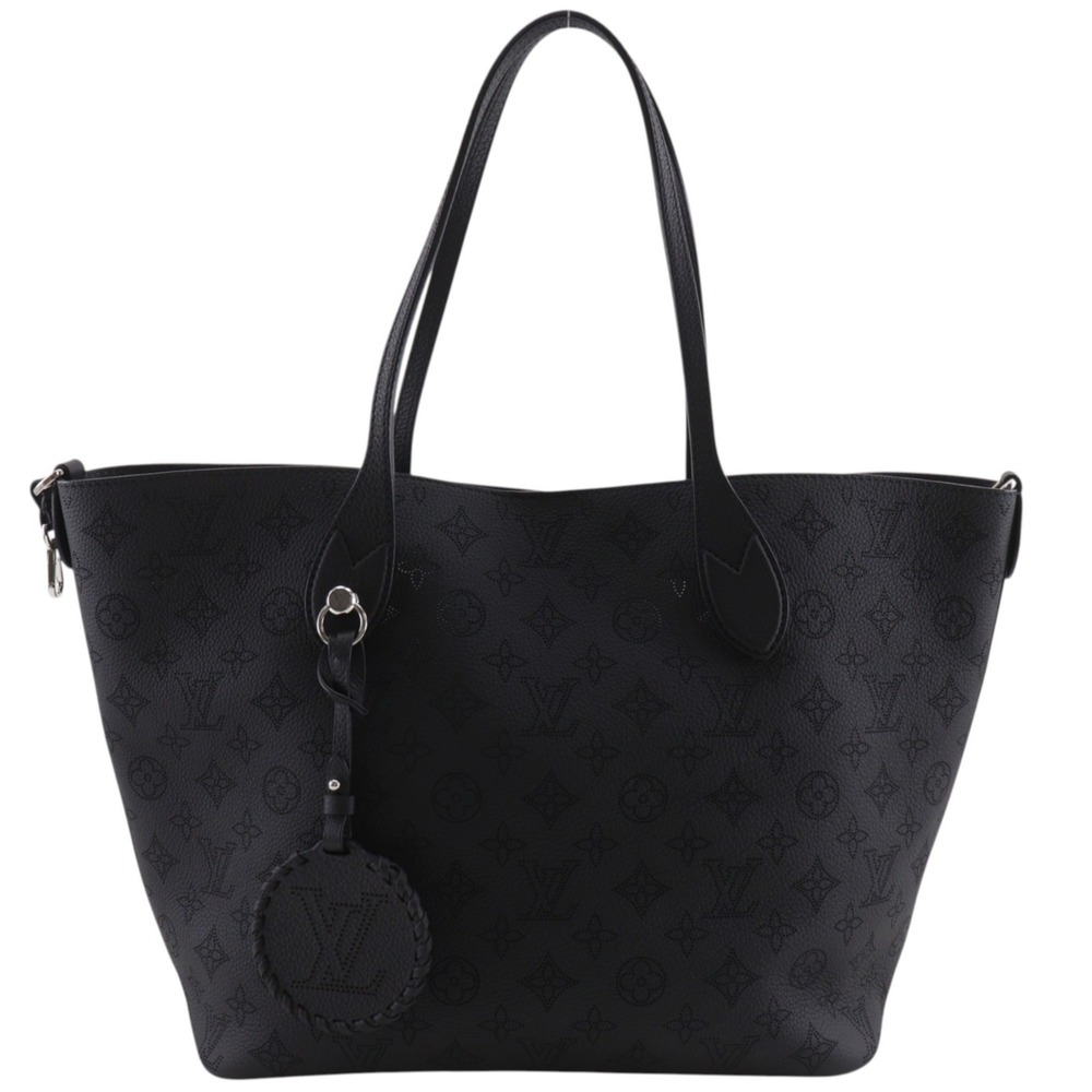 Louis Vuitton Blossom MM Tote Bag M21851 Monogram Mahina Noir Black A4 Magnet...
